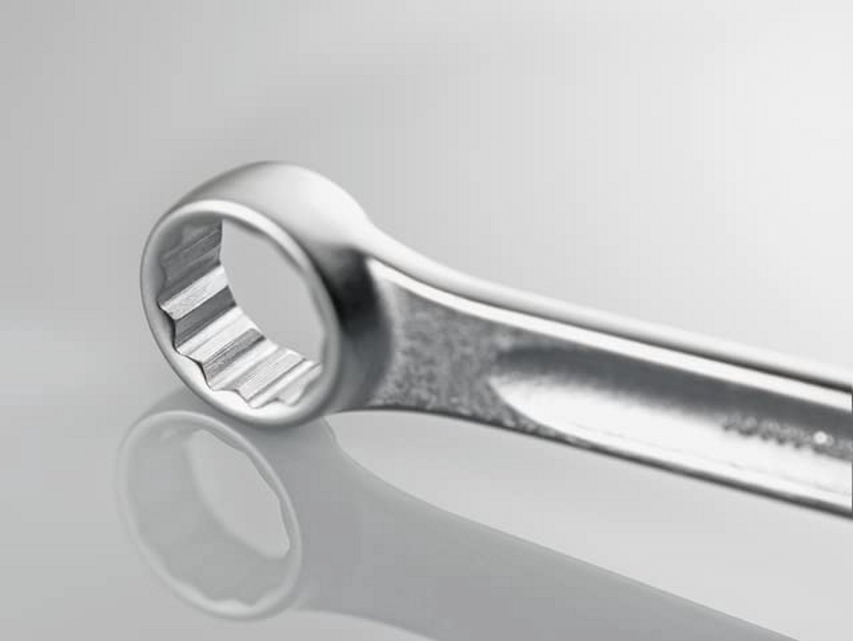 6-delige ringsteeksleutelset 7-19 mm in robuuste roltas - extreem belastbaar en schroefvriendelijk