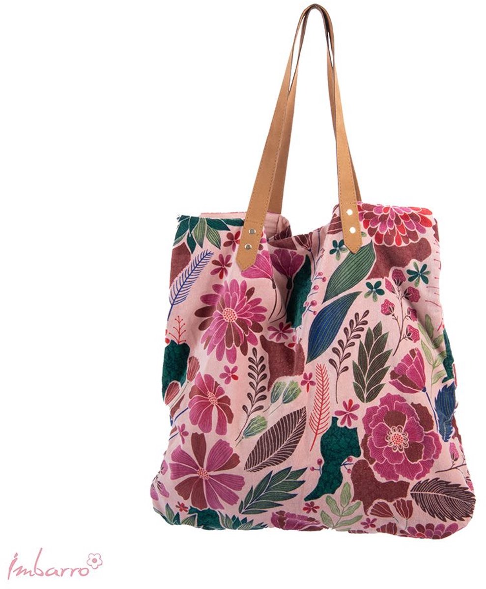 Imbarro - Shopper - Tas - Strandtas - Boodschappentas - Velvet - Maye - Pink