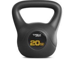 Trex Sport TX-020CKB - Kettlebell - Vinyl trainingsgewicht - 20 kg - Met brede handgreep