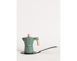 CREATE - Italiaanse koffiezetter - Sage - Met inductieadapter - 6 kopjes / 350ml - THERA MOKA RETRO