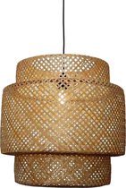 Lampe à suspension en Bamboe Santi - Lampe à suspension ronde en bambou - 4Shine