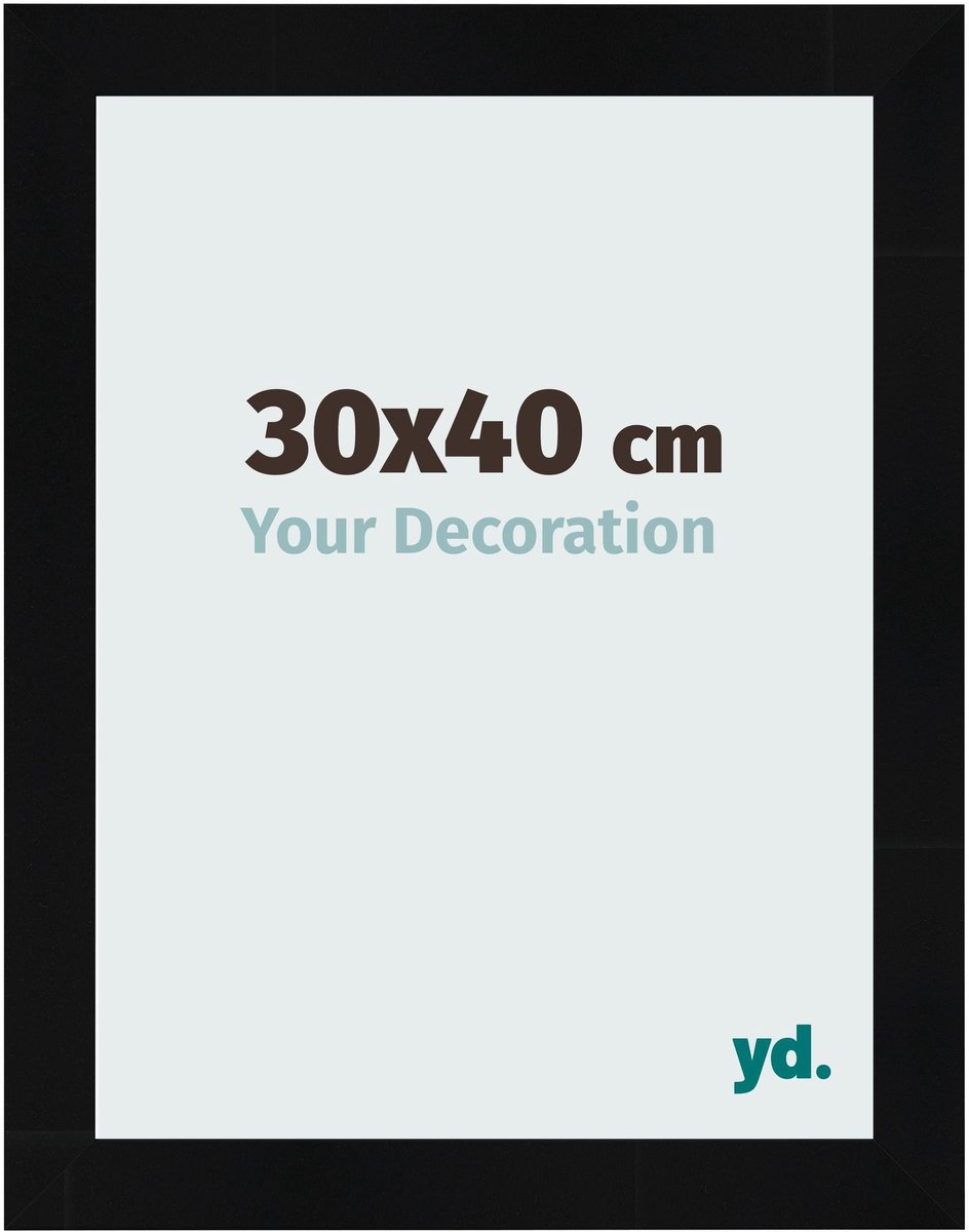 yd. Your Decoration - Fotolijst 30x40 cm - MDF - Zwart Hoogglans - Pisa