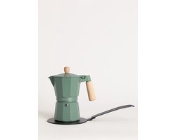 CREATE - Italiaanse koffiezetter - Sage - Met inductieadapter - 9 kopjes / 450ml - THERA MOKA RETRO