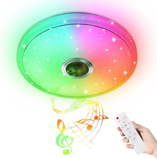 UISEBRT 48 W led-plafondlamp, wolken, dimbaar, met afstandsbediening, lamp, kinderkamer, wolk, kinderkamerlamp, modern, voor kleuterschool, slaapkamer