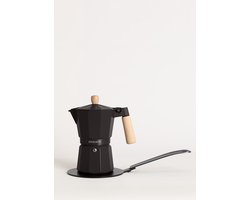 CREATE - Italiaanse koffiezetter - Zwart - Met inductieadapter - 9 kopjes / 450ml - THERA MOKA RETRO