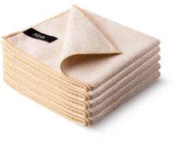 Fibb - 5-Pack - Microvezeldoekjes - Vaatdoekjes - Schoonmaakdoeken - Barista - 34x34cm