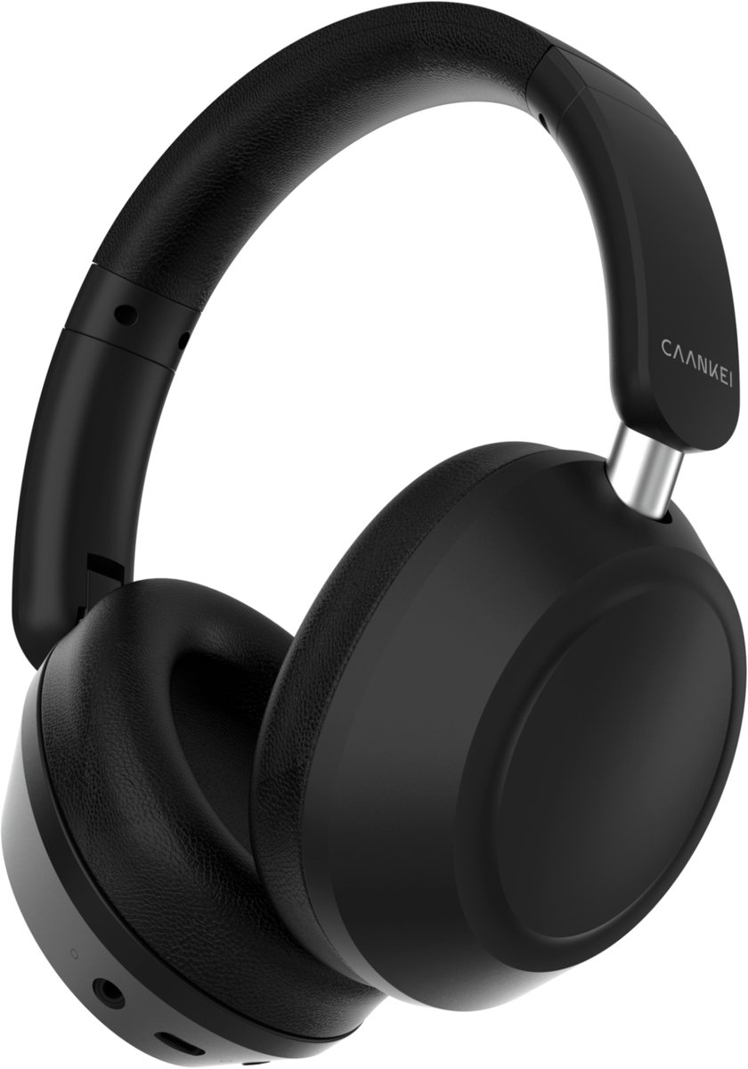 Caankei koptelefoon met ANC - Draadloze bluetooth 5.4 koptelefoon - met filter microfoons - Draadloze Noise Cancelling Koptelefoon - Over-ear - 100 uur batterij - Zwart