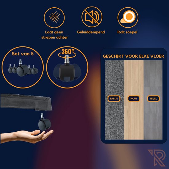 Ranqer Apollo Bureaustoel - Gaming stoel / Gaming Chair - Gamestoel - zwart