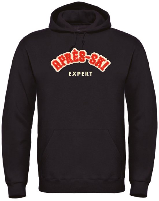 Après ski Expert wintersport hoodie zwart M - soBAD. | Foute apres ski outfit | kleding | verkleedkleren | wintersporttruien | wintersport dames en heren