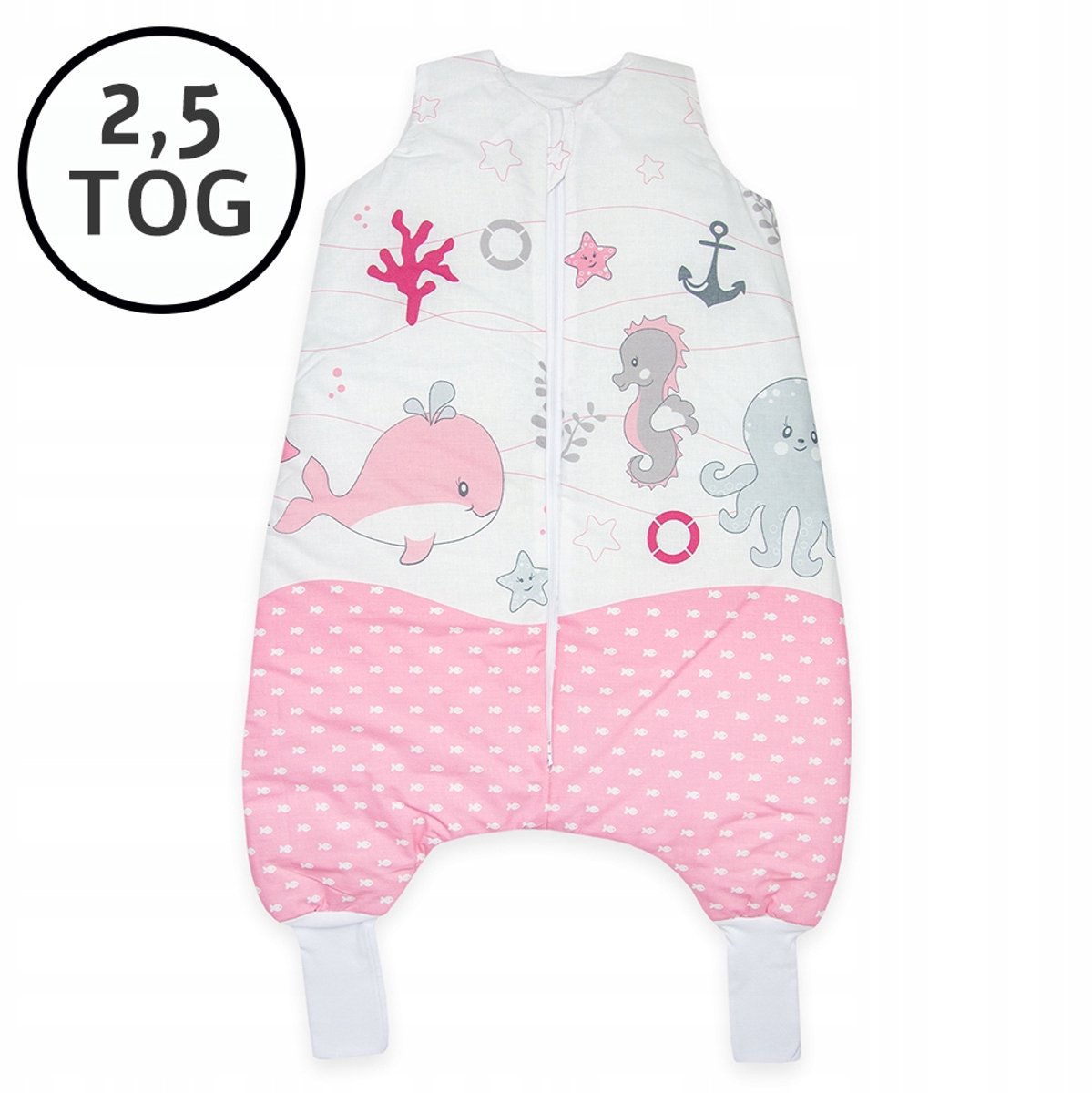 Slaapzakset poten M 92-104 cm - Ocean Roze - Jaarrond