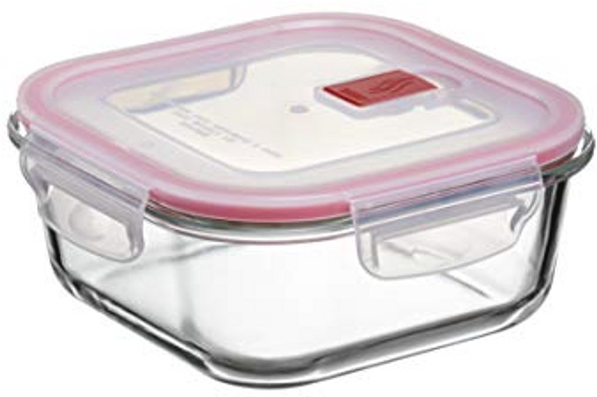 Glazen Voedselopslagdozen 0.8L Luchtdicht met Clipsluiting - BPA-vrij, Geschikt voor Magnetron, Vaatwasser, Oven en Vriezer