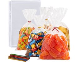 Feestio Uitdeelzakjes Transparant - Traktatie Zakjes kinderfeestje - Cellofaanzakjes - Snoepzakjes - cadeauzakjes