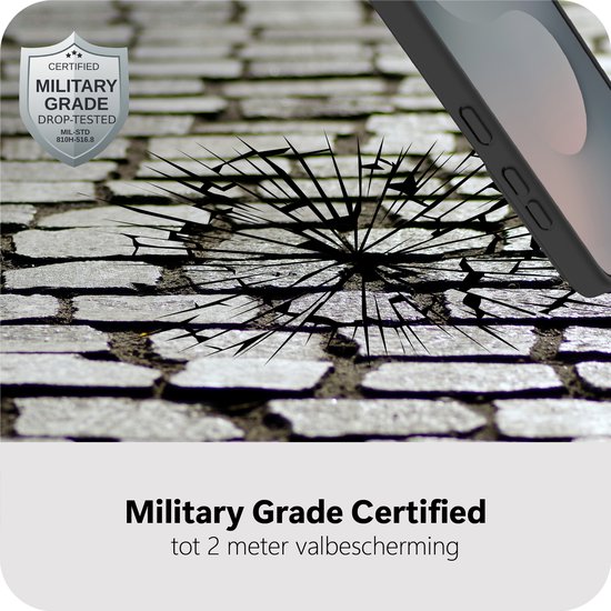 Étui Cazy compatible avec Samsung Galaxy S25 FE et MagSafe - Coque arrière de qualité militaire - Zwart