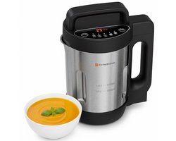 KitchenBrothers Soup Maker - Blender - jusqu'à 800W - 1,2L - Acier Inox/ Zwart