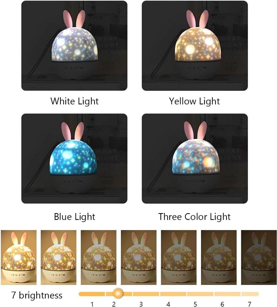 Sterrenhemel Projector, LED Lamp Kinderen, Ocean Wave Nachtlampje, Muziek Lamp Met Timer Voor Kinderkamer Feestdecoratie Kerst (Gewei) (Roze-2),Creëer een Rustige Droomwereld – Sterrenhemel Lamp & White Noise Nachtlamp voor Baby’s & Volwassenen – foto 7