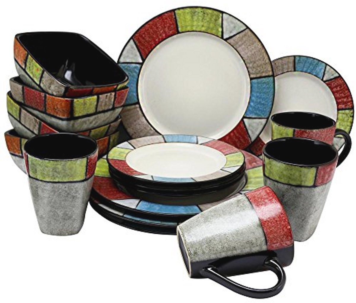 Country Cottage servies-set 16-delig aardewerk