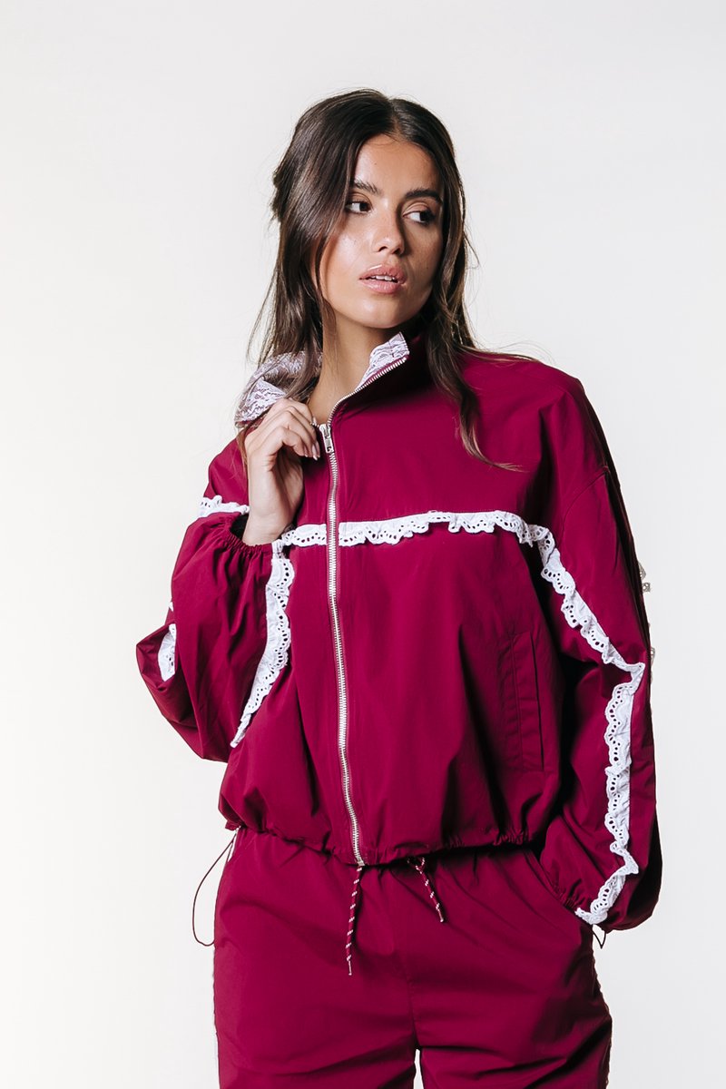 Colourful Rebel Romy Crochet Reversible Sport Jacket- L