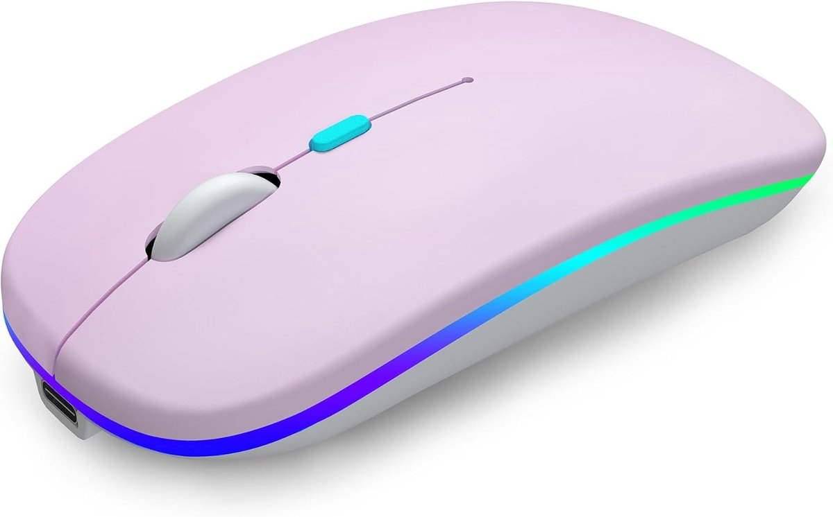 Ntech - Muis Draadloos - Draadloze Muis Laptop Roze - Bluetooth Muis Draadloos - Ergonomisch - Laptop en gaming - Extra Stil