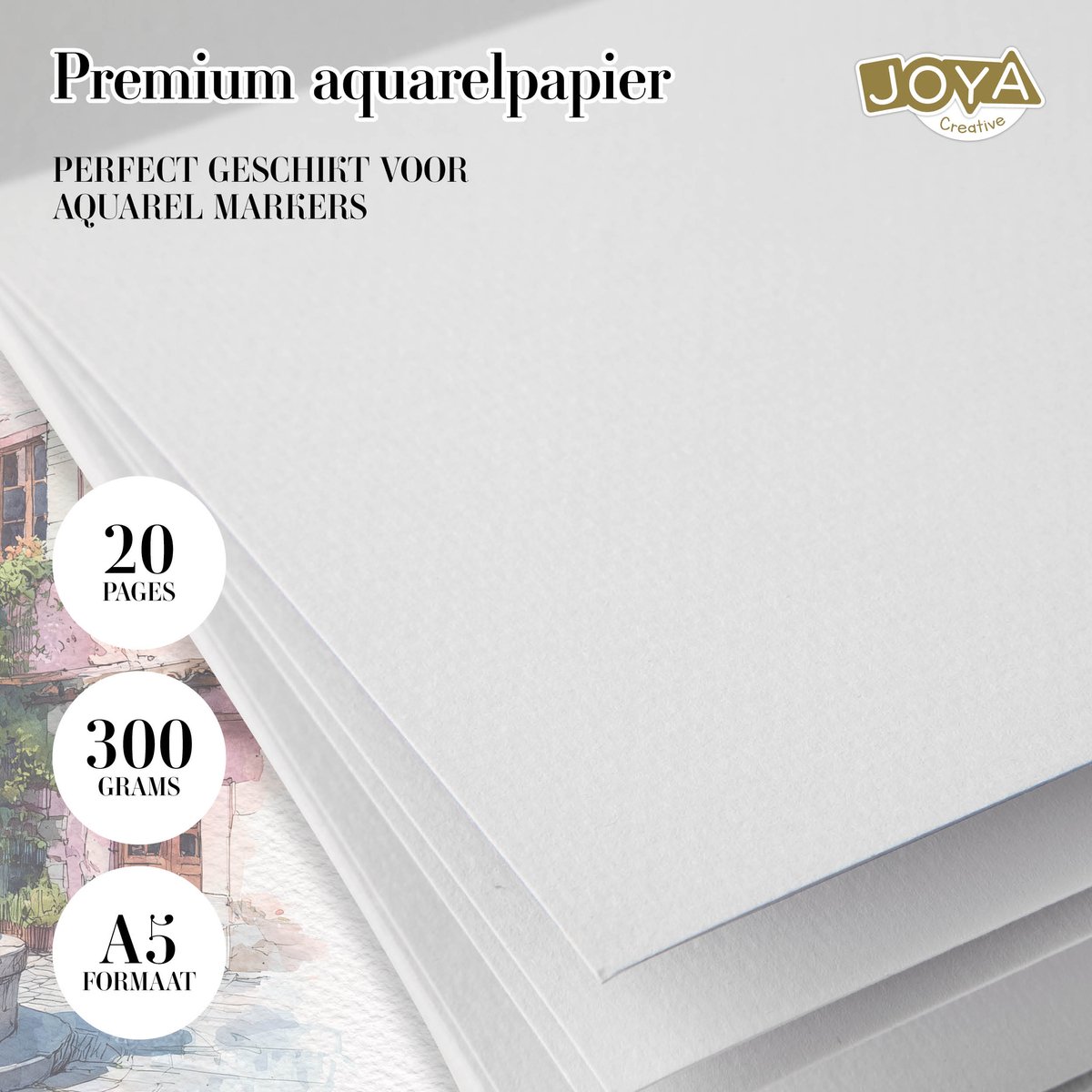 Aquarelverf Set 2in1 - Aquarel Brush Markers 20pcs & Aquarel Sketching Pad A5 - Brushpennen Waterverf - Waterbrush - Aquarel Verf Stiften - Aquarelblok A5 - Schetsboek Watercolor Papier - Creatief Tekenen & Schilderen - Joya Creative — afbeelding 7