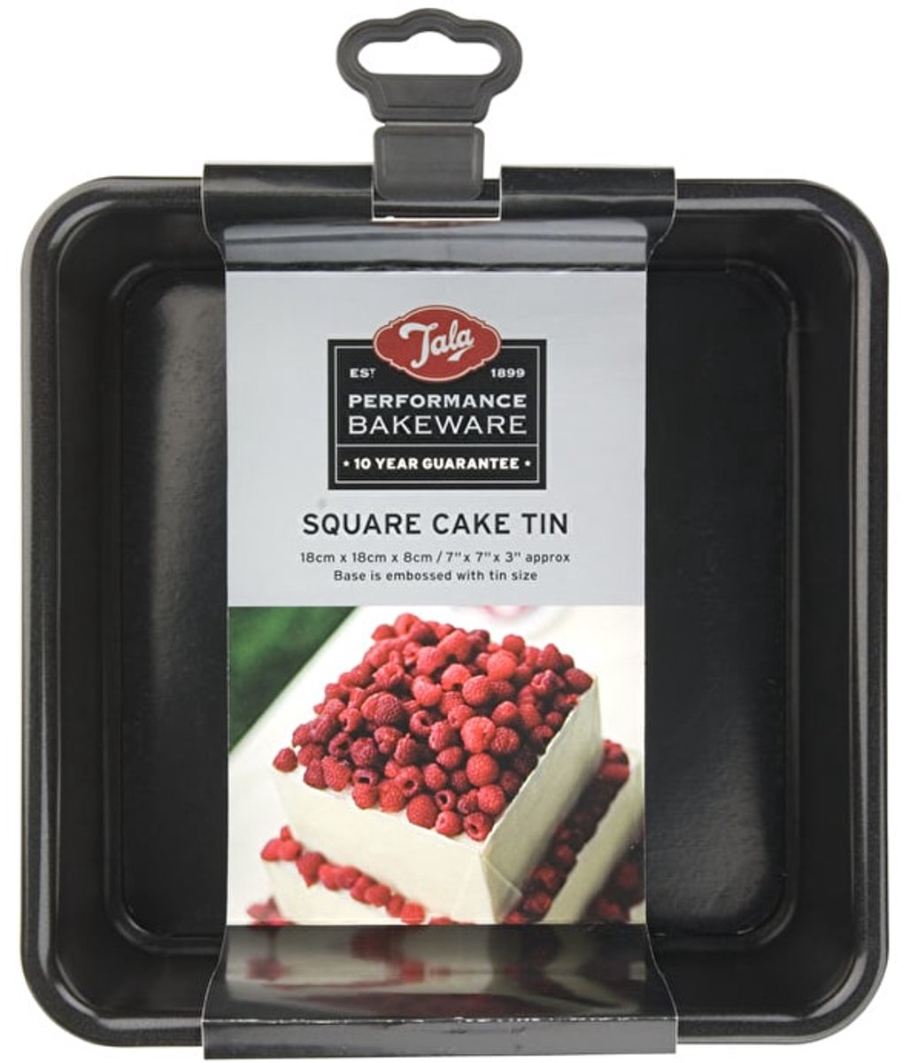 Vierkante Bakvorm, Losse Bodem, 18 cm - Tala | Performance