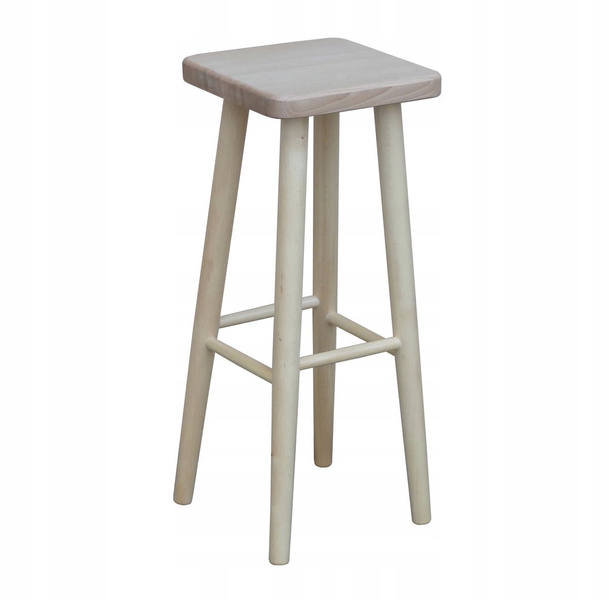 Houten Bar Kruk 73cm - Massief Beuken, Naturel Afwerking