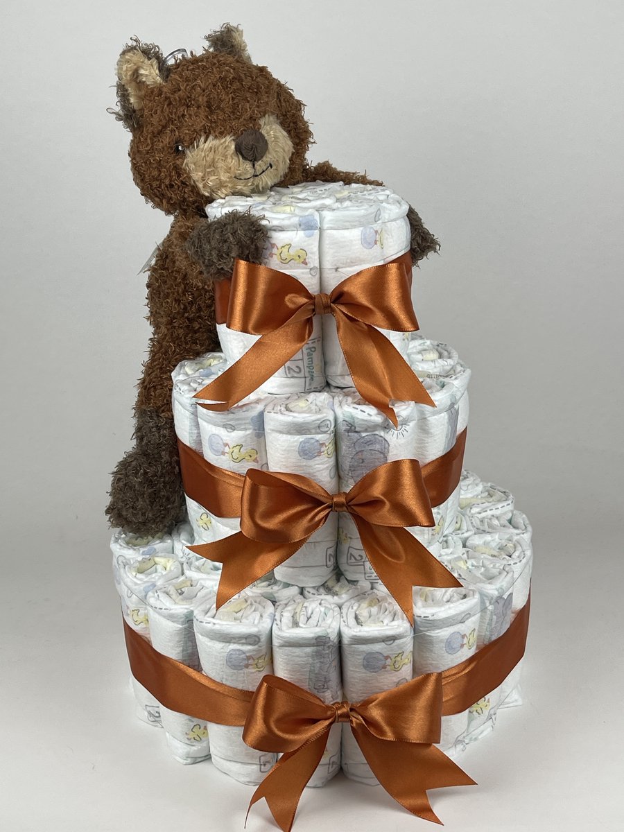 Chouette-Chouette | Luiertaart Neutraal | Kraamcadeau | Geboorte Jongen Meisje | Babyshower | Bunnies By the Bay Vos Foxy Koper