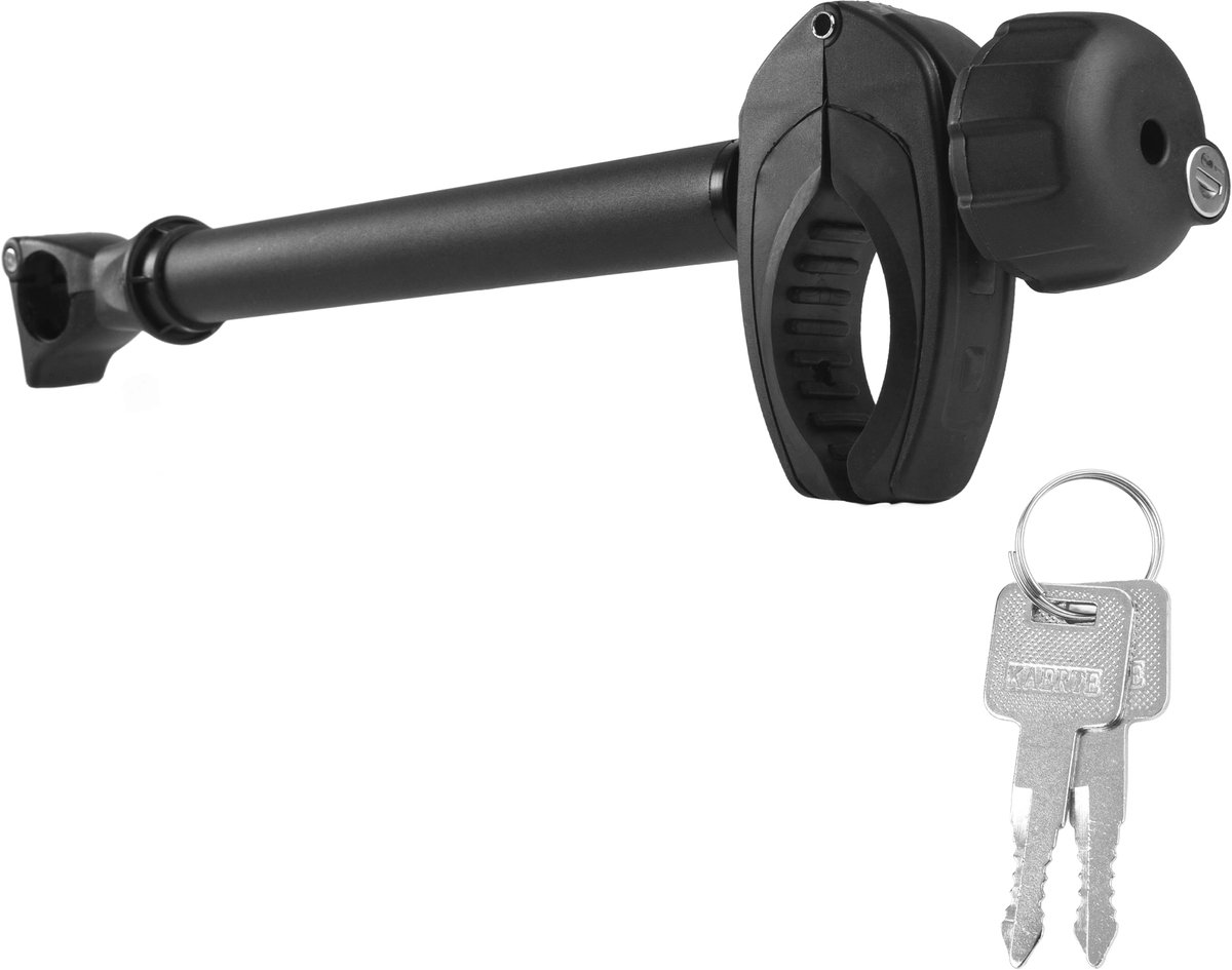 WARMFAY Bike Holder 2 -frameklem Lang 450mm- Zilverkleurig - Afsluitbaar