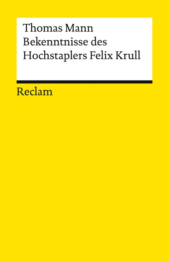 Reclams Universal-Bibliothek - Bekenntnisse des Hochstaplers ... - cover
