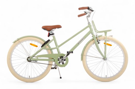 AMIGO Urban Kinderfiets - 24 Inch 35 cm - 8 tot 12 Jaar - Met Terugtraprem en V-Brake - Groen