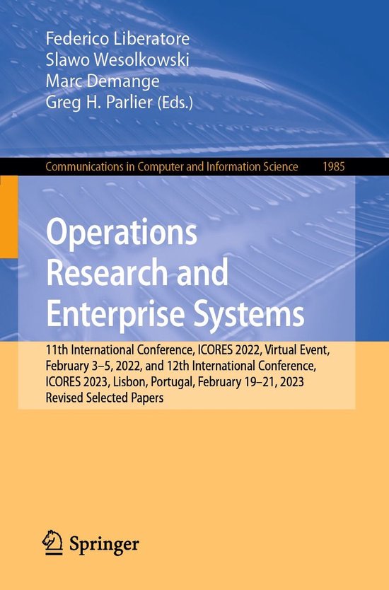 Springer Nature Proceedings Computer Science - Operations Re ... - cover