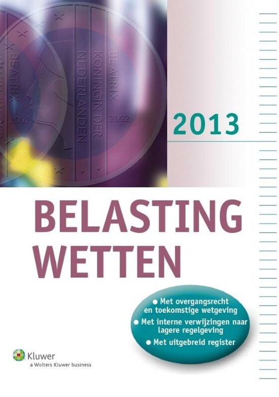 Belastingwetten 2013 - cover