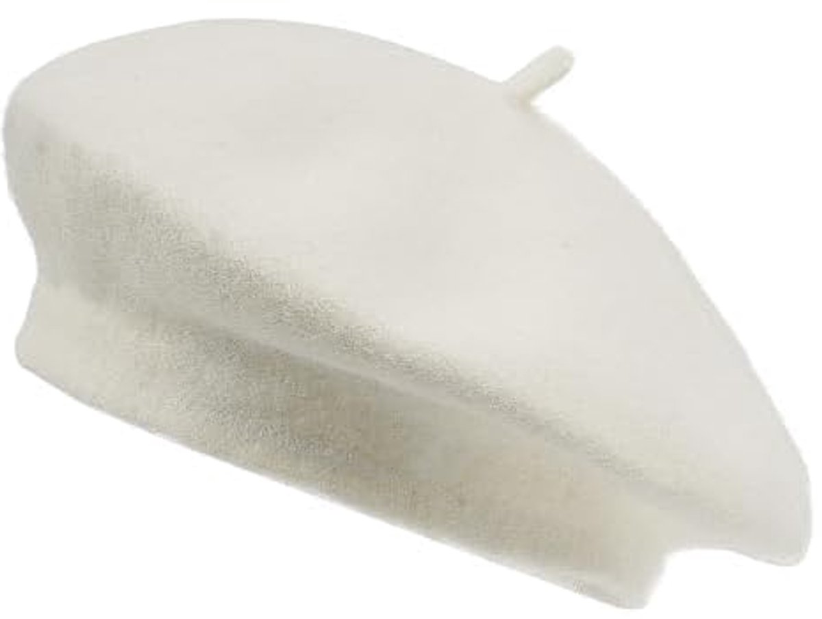 Franse wollen baret, effen baret, unisex, klassieke warme winterbaret.