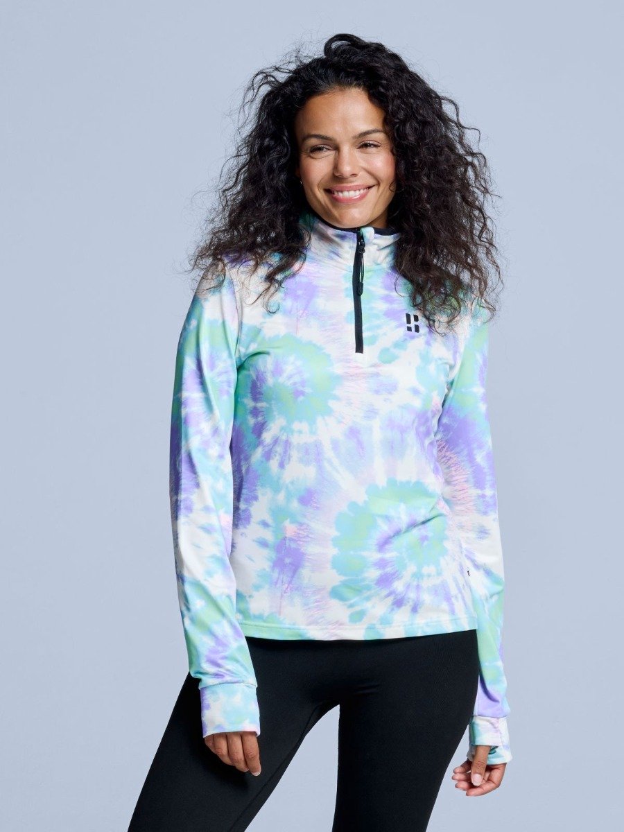 Poederbaas Skipully Dames Cabin Life Tiedye Wit