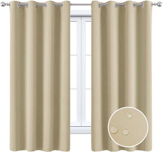 Verduisteringsgordijnen - 2-delig - Warmte-isolatie - Ondoorzichtig - Met gaaspanelen - Verduisterend - UV-bescherming - Slaapkamer/woonkamer interieurdecoratie - Zonder stang - 132*160cm-Stijl 14