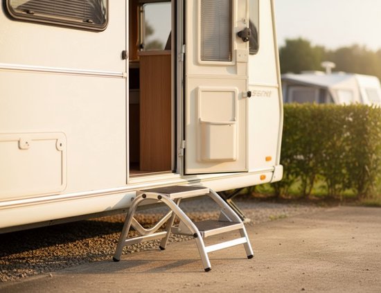 Caravan Opstap - Twee Treden - Aluminium - 150Kg Draagvermogen - 38,2cm van ProPlus — afbeelding 2