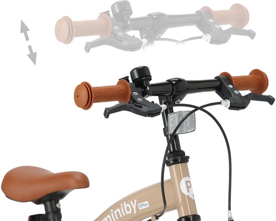 Qplay Miniby Kinderfiets 14 inch - 3 in 1 - loopfiets - Nude Pink van Qplay — afbeelding 5