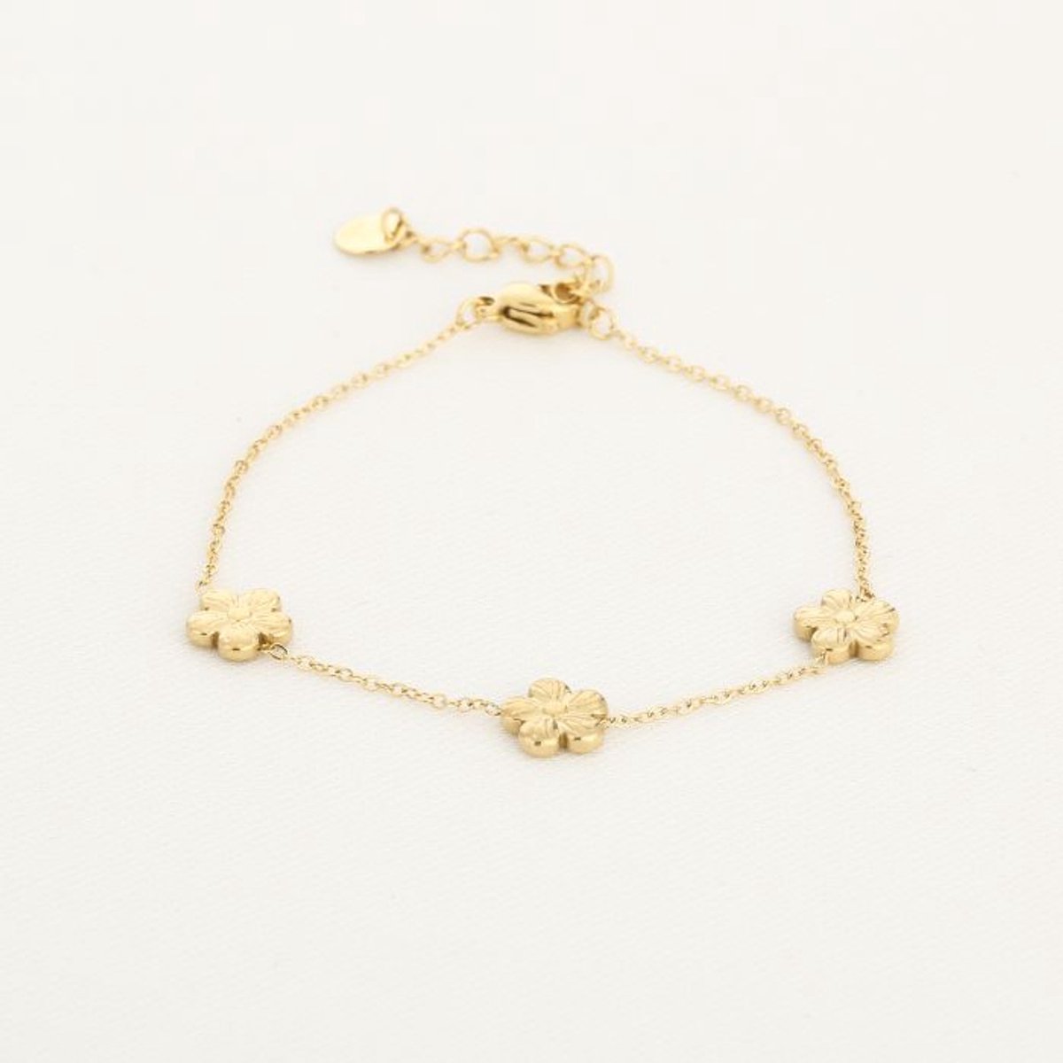 Bloemen armbandje- stainless steel- nikkelvrij- sint- kerst- moederdag- dames- trendy