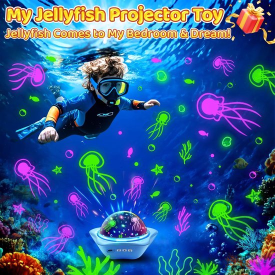 Nachtlampje Projector Kinderen, 360 Roterende +3 Films Nachtlampje Projector, 48 Verlichtingsmodi Sterren Lichten voor Slaapkamer, USB Oplaadbare Galaxy Lamp, LED baby Nachtlampje Star Light — afbeelding 2