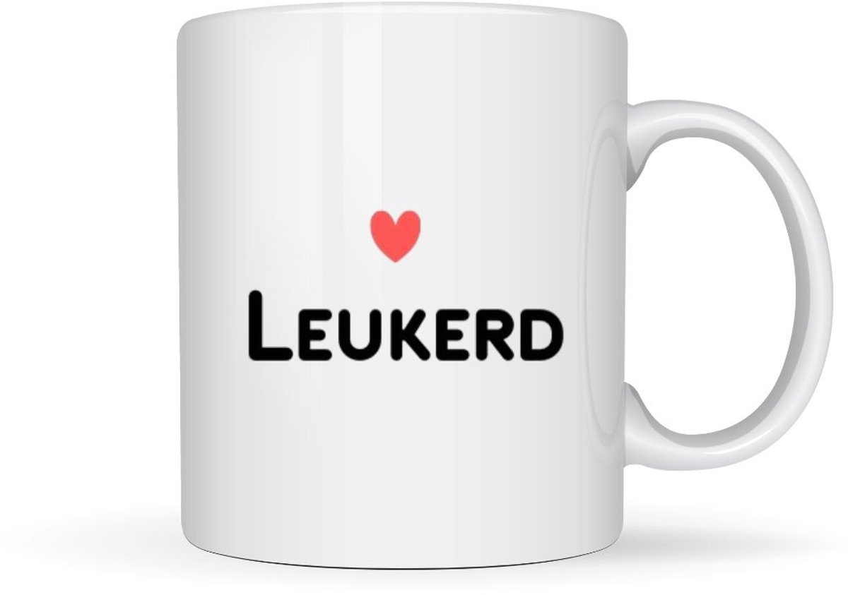 Mok ''Leukerd'' - Positieve koffiemok - 330ml