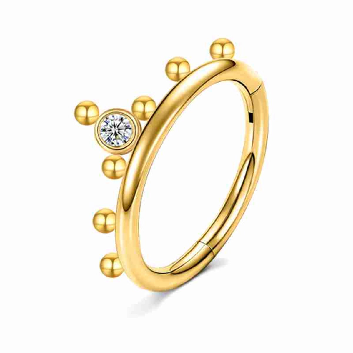 WeLoveSilver - chirurgisch stalen helix piercing - goudkleurig - 6mm