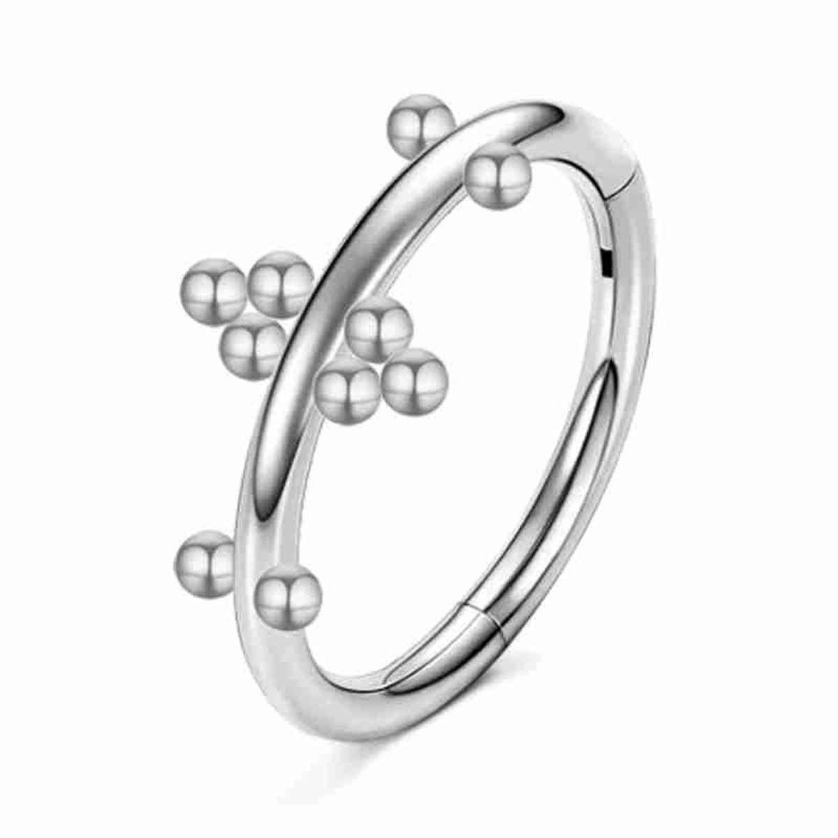 WeLoveSilver - helix piercing - chirurgisch staal - geometrisch design