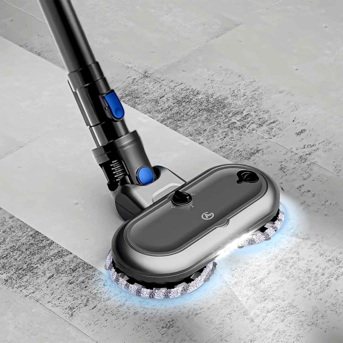 AG4100+ Steelstofzuiger Draadloos – Met Dweilfunctie 2 in 1 – Midnight Blue – Krachtige Stofzuiger Zonder Zak – Geschikt voor Dierenharen – Compact & Lichtgewicht Kruimeldief – foto 4