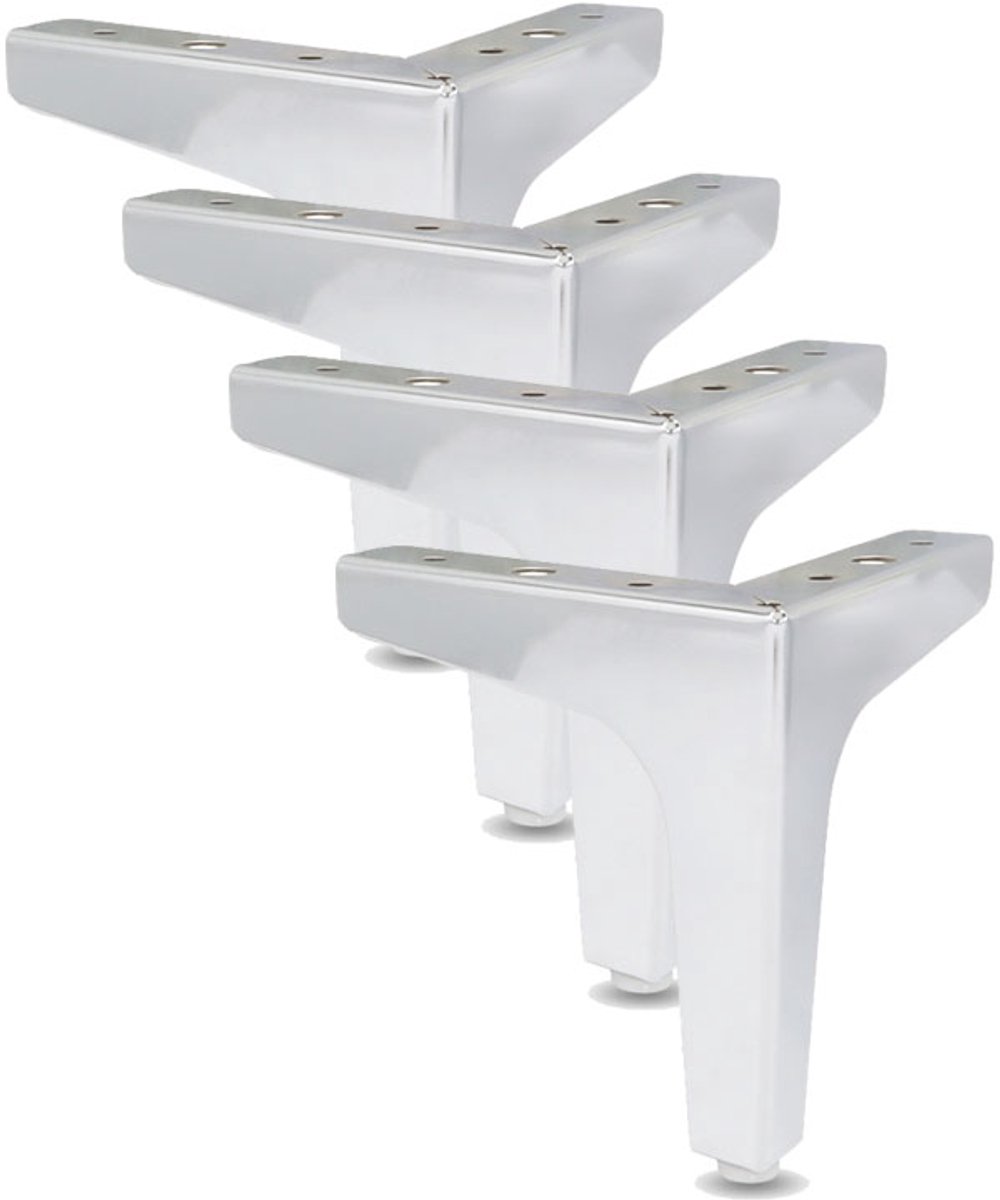 Meubelpoten - 10 cm - Metaal - Met schroeven - Geschikt voor banken, salontafels, kasten, 