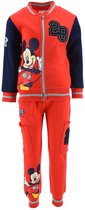 Disney Mickey Mouse Joggingpak / Trainingspak - Vest + Broek - Rood/Navy - Maat 110/116 (6 jaar)