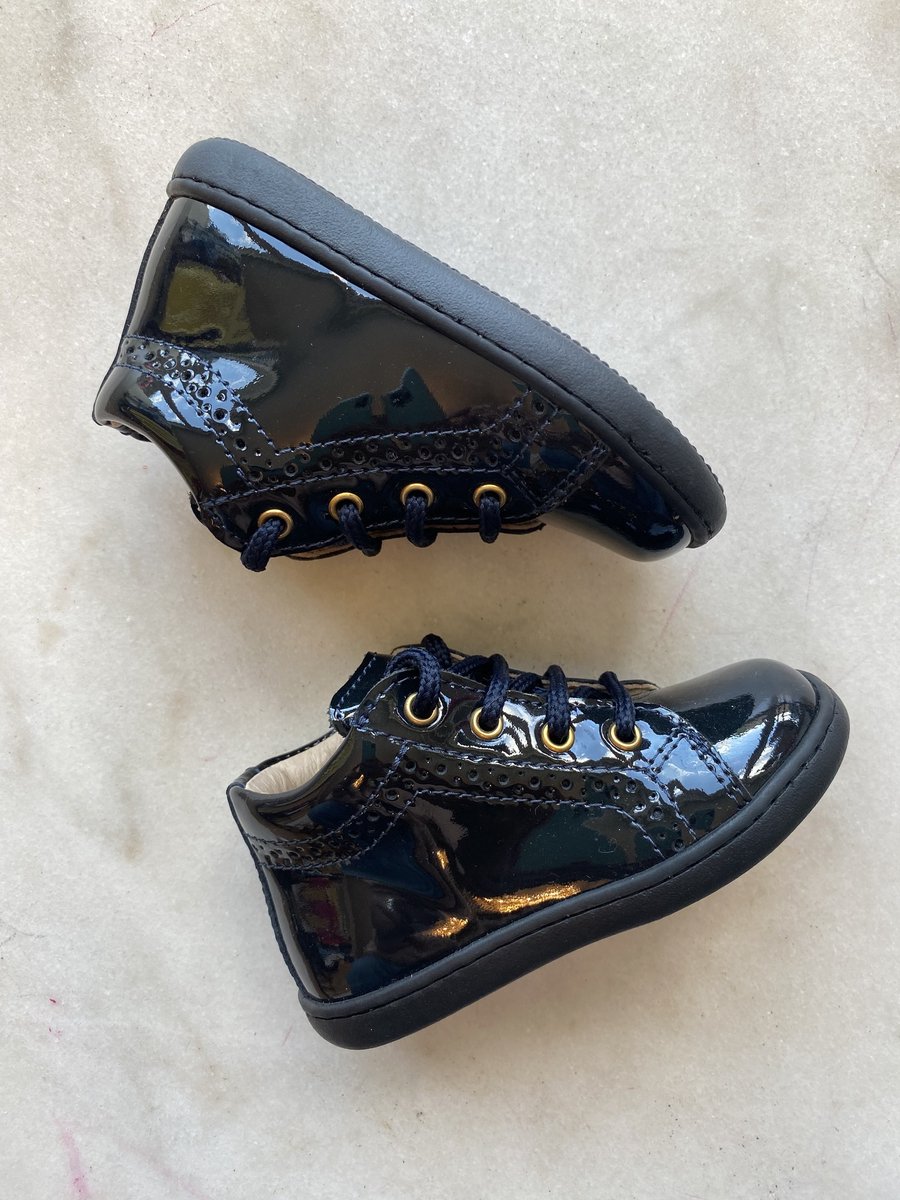Lunella eerste stap sneaker leder donkerblauw laké maat 21