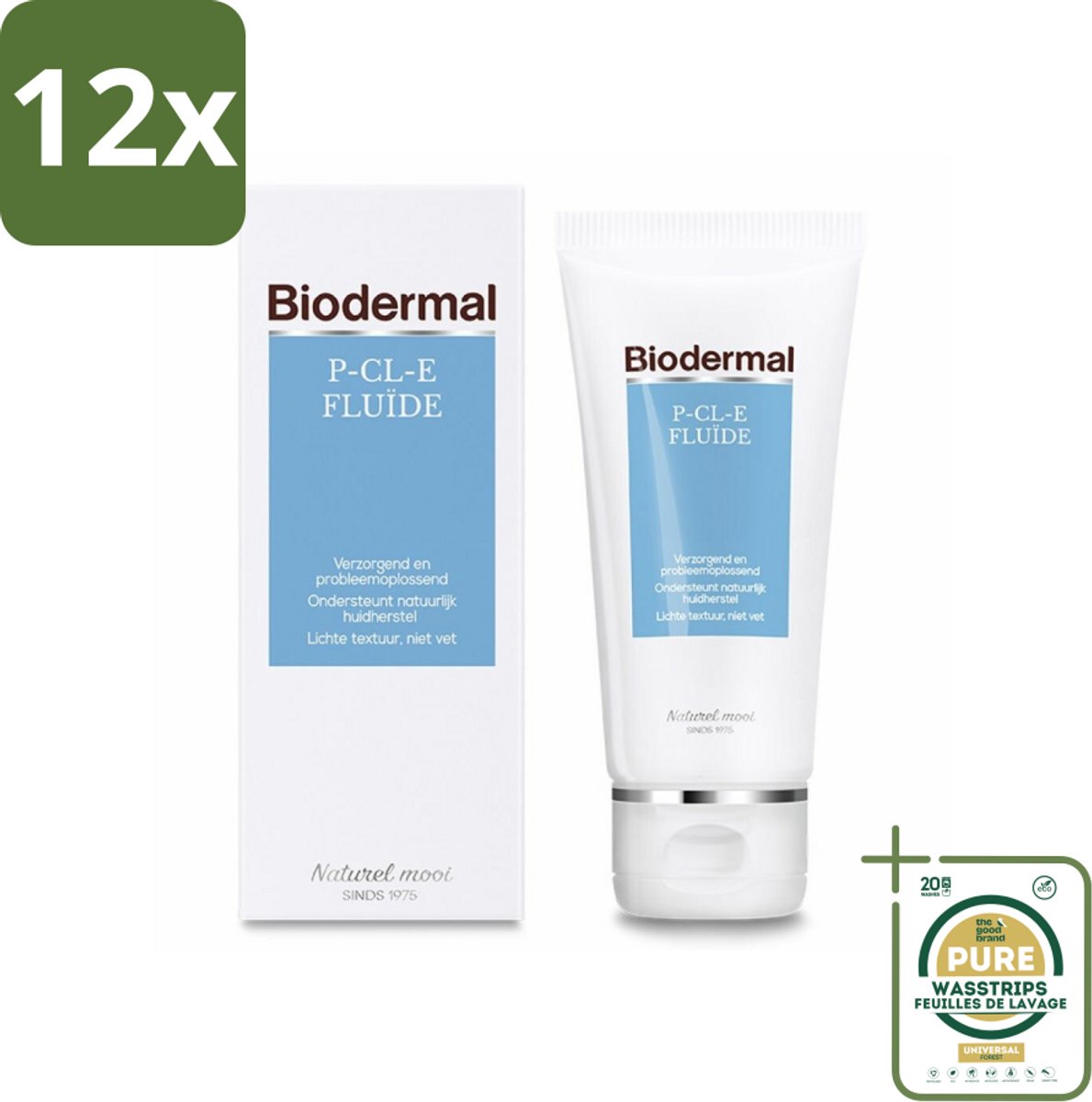 Biodermal Fluide P-CL-E 50 ml - Voordeelverpakking - 12 stuks - Huidherstel - Droge huid