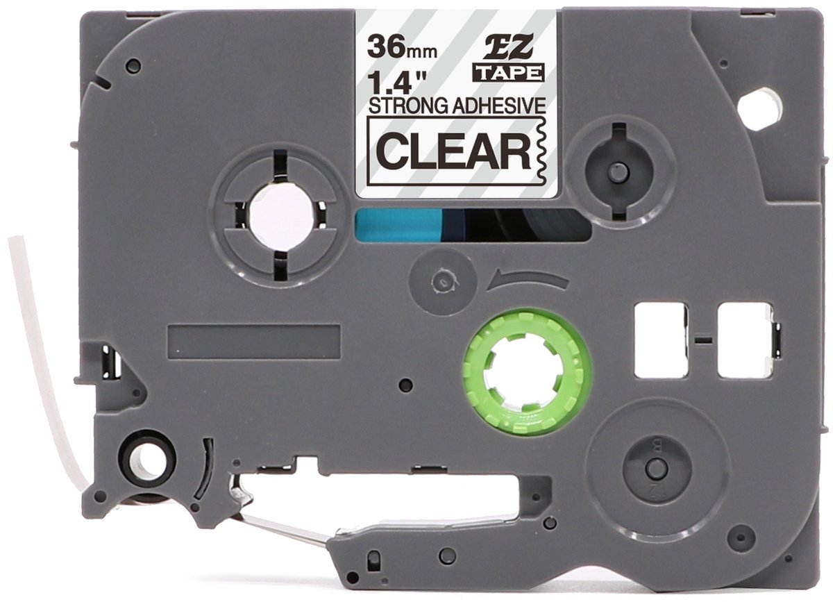 Brother TZe-S161 tape 36mm sterke lijm transparant zwart