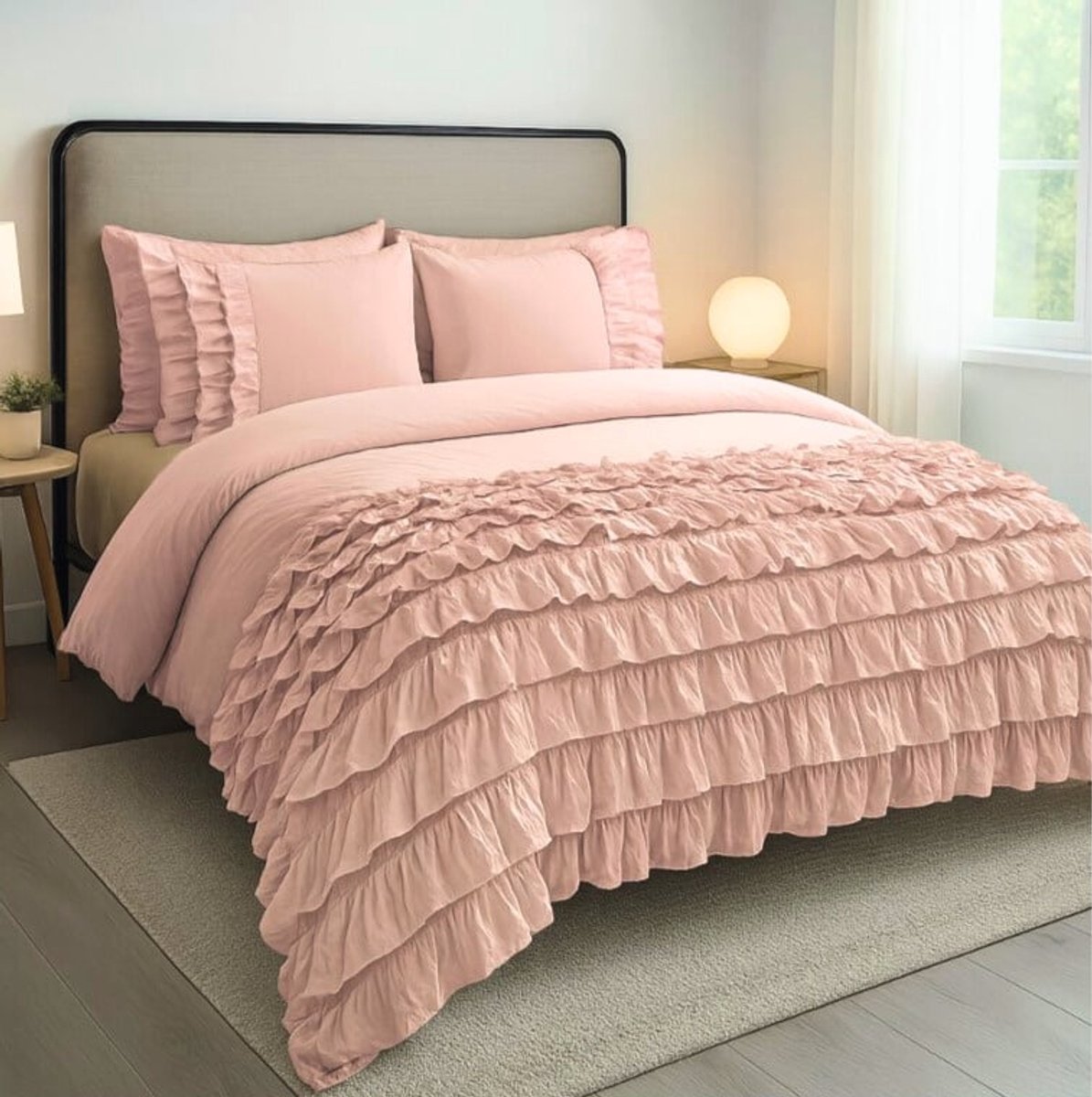 Beau Maison - Saint Martin - Roze/Rosewood - 2 Persoons - 200 x 200/220 cm