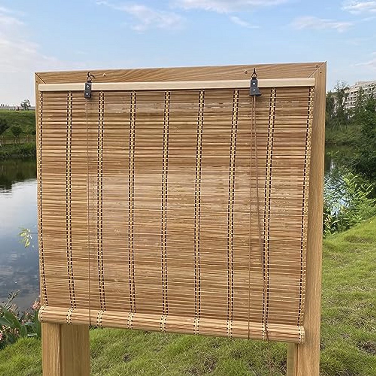 Bamboe Rolgordijnen voor Binnen en Buiten - Lichtdoorlatend, Decoratief en Functioneel