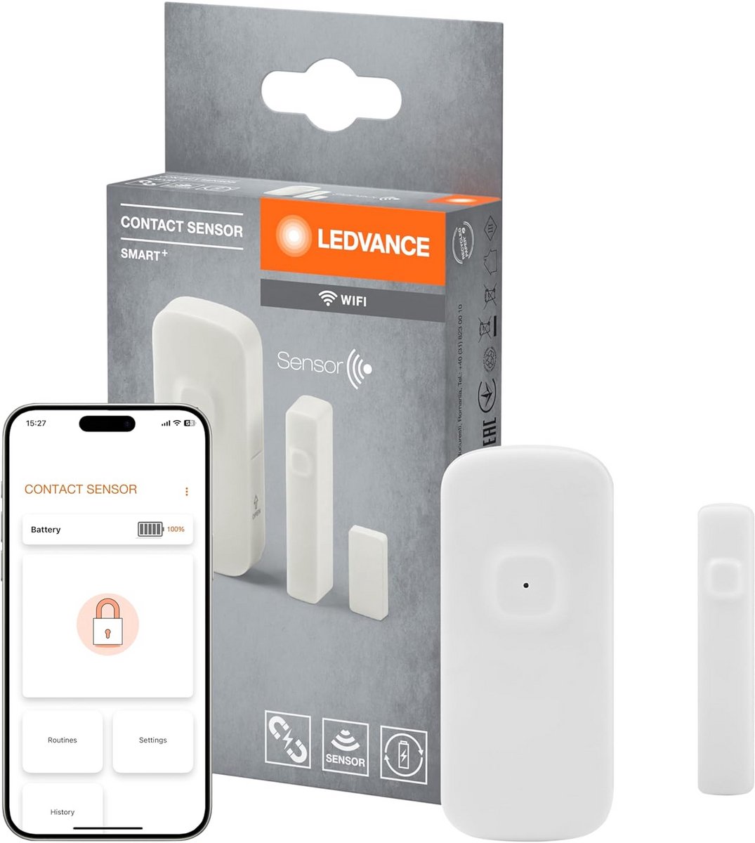 Slimme WiFi Contactsensor voor Deuren en Ramen - App & Spraakbesturing